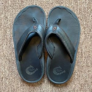 Olukai Black Flip Flop